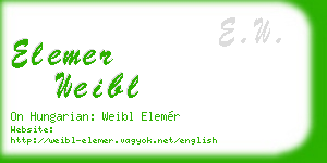 elemer weibl business card