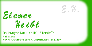 elemer weibl business card